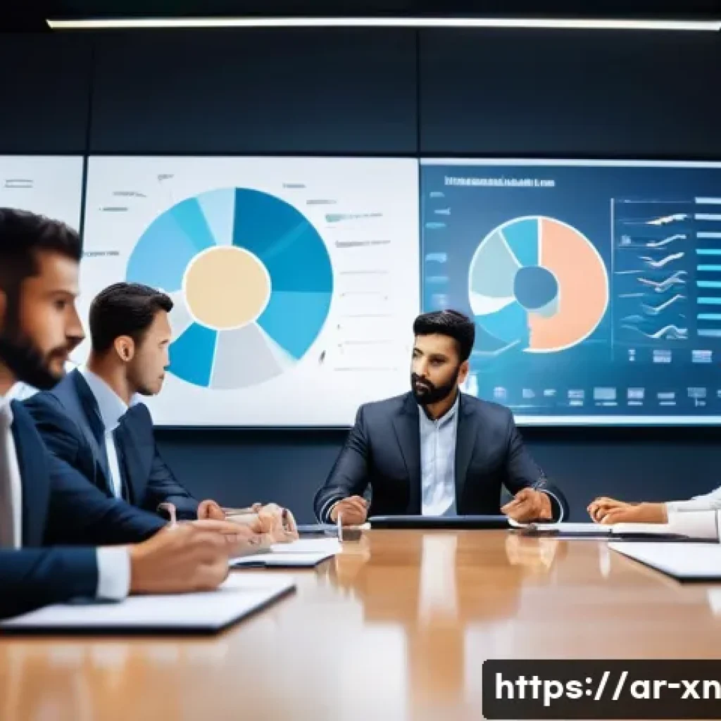 선택 기준 명확화 전문가 인터뷰 - **Prompt:** "A vibrant, modern business meeting focused on strategic planning. A diverse team of pro...