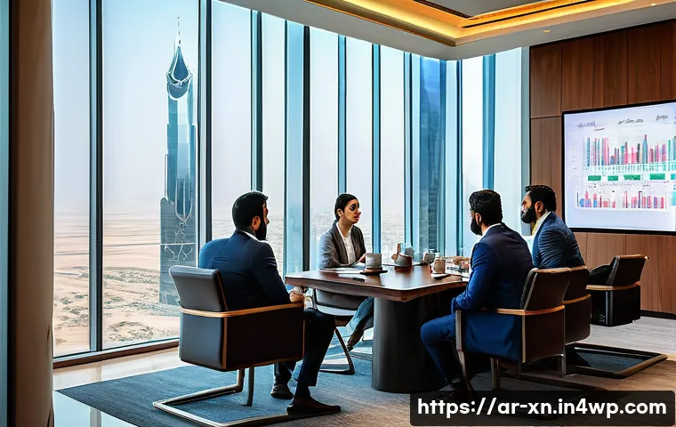 선택 기준 명확화 기법을 통한 갈등 해결 - A professional Middle Eastern office meeting scene set in a modern Riyadh skyscraper conference room...