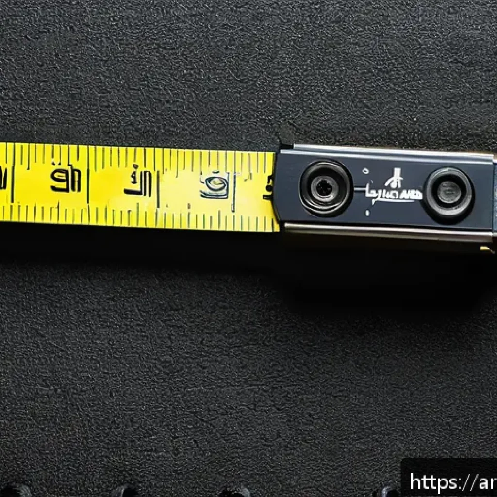 선택 기준 명확화 툴 비교 - A detailed close-up of a high-quality steel measuring tape designed for construction sites in Saudi ...